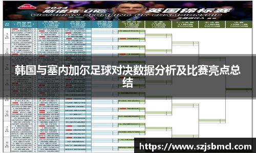 韩国与塞内加尔足球对决数据分析及比赛亮点总结